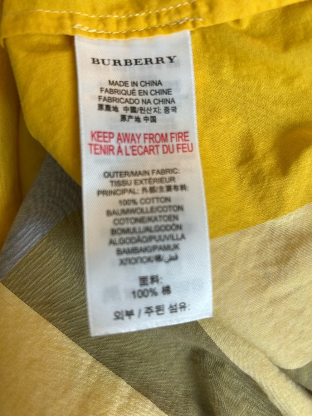 Burberry Yellow Plaid Cotton A-Line Sleeveless Top Girls 14/16 or fits PS Women - Picture 4 of 15